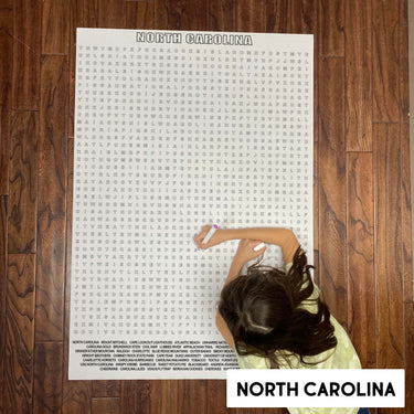 North Carolina State Giant Word Search Puzzle